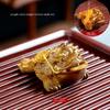 Resin Color Changing Tea Pet Gold Raise Golden Toad Cute Lucky Water Tea Pet  Tea Table Decoration