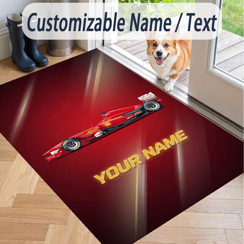 Custom Text Printed Rug F1 Non Slip Floor Carpet For Home Room Decor