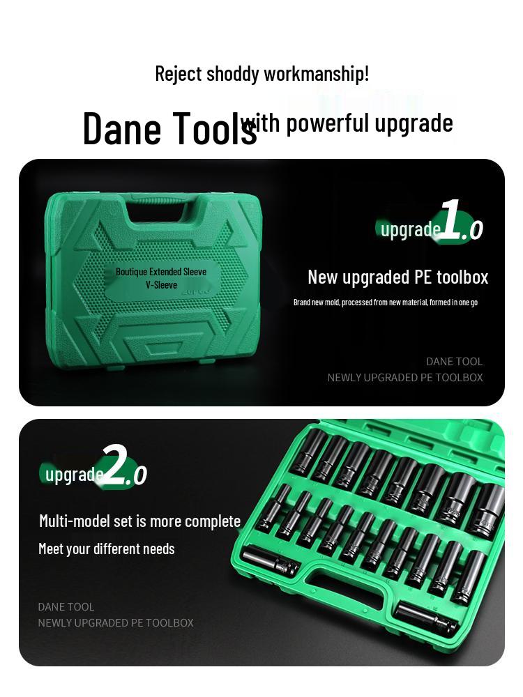 Electric Wrench Socket Set with Extended Hex Heads & Fly Electric Board Tool