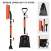 Odoland Telescopic Snow Shovel Snow Rotating Snow and Defrost Made of Lightweight Aluminum Alloy and Assembly Includes a Car Snow Snow and Car Shovel