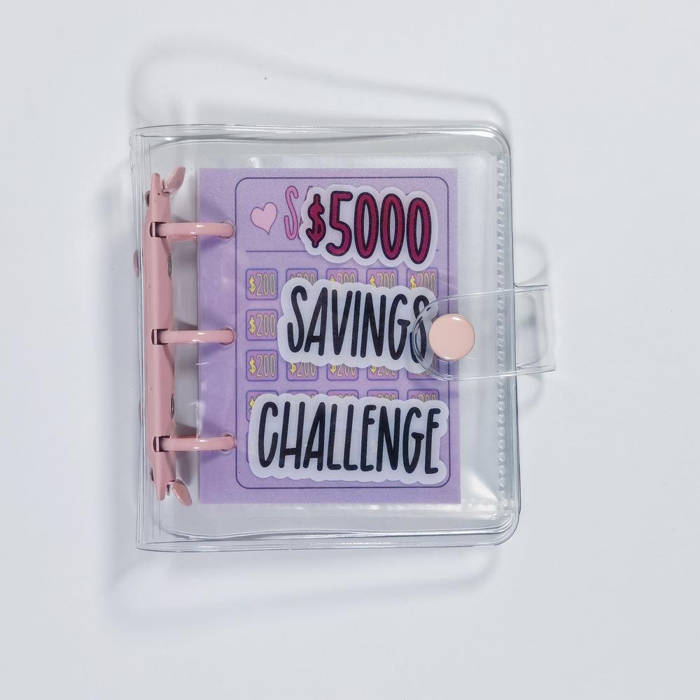 Cross-border Mini Cash Saving Binder: Loose-leaf Money Bag and Savings Challenge Book