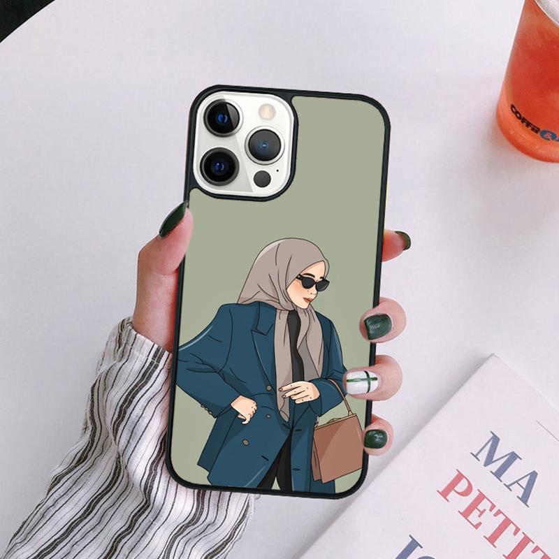 Muslim Islamic Arabic Hijab Gril Phone Case For iPhone 17 Air 16Pro Max 15 14 13 12 Plus Max Cover coque