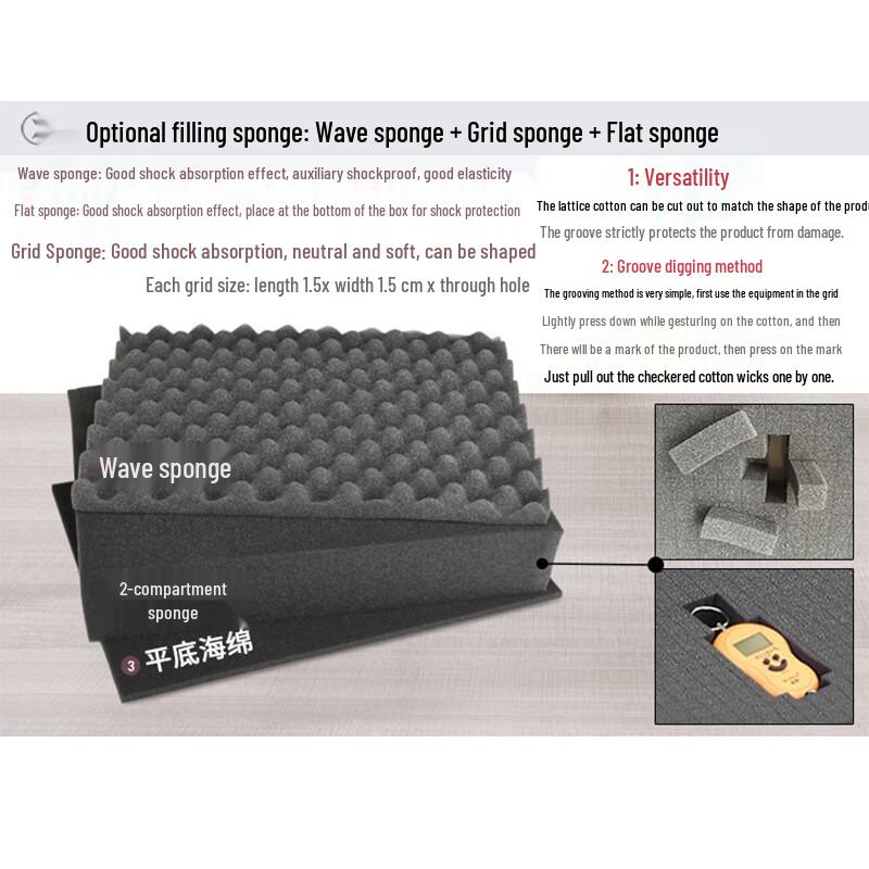 Portable Aluminum Alloy Hard Case with Foam and Password Lock