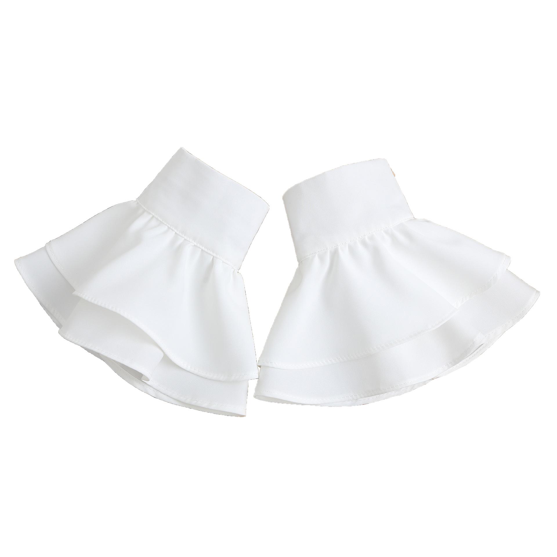 

Корейская рубашка Съемные манжеты Поддельные рукава Украшения Женские плиссированные Поддельные манжеты Свитер Утеплители для запястий Оборки Поддельные манжеты на локтях White