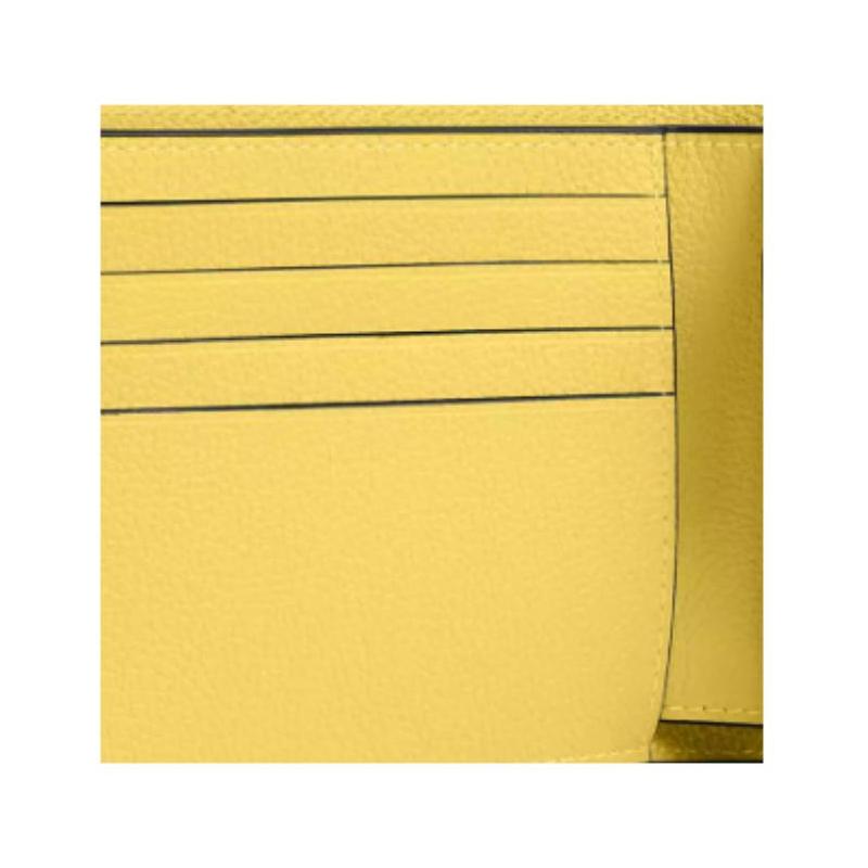 Coach Coin Wallet 10 Brand Logo Print Smooth Calfskin Wallet Mini Men's Lemon Yellow Lemon Yellow