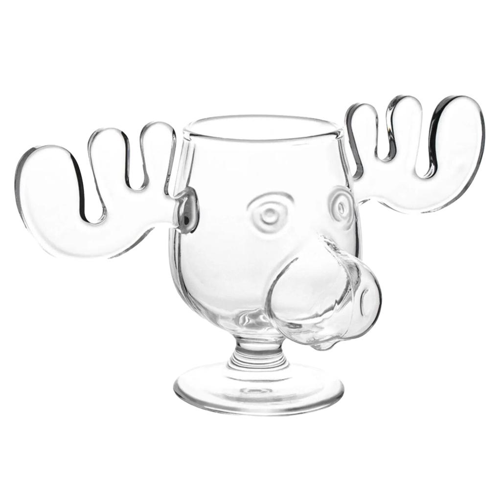 1/2pcs Reindeer Wine Glass Cocktail Juice Cup Clear Beer Mug Water Milk COFFE Whiskey Glasses Drinkware Shot Cups Christmas Gift