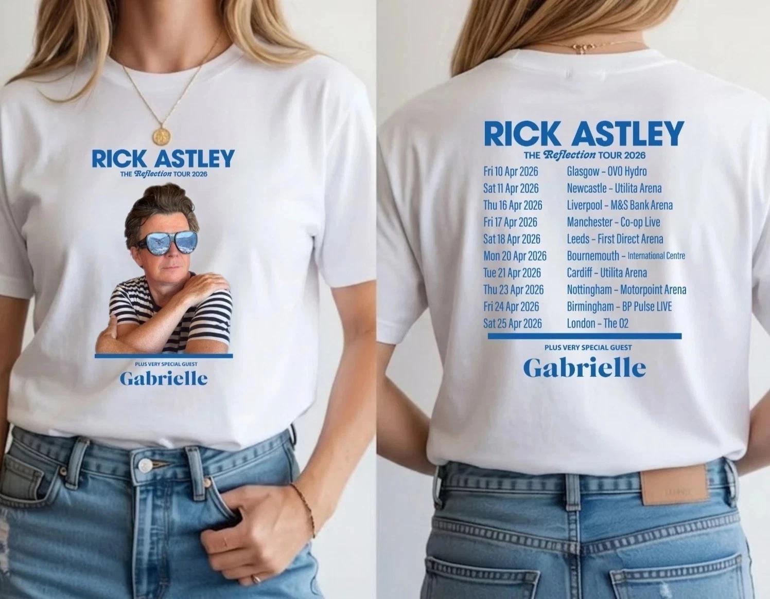 Rick Astley Reflection Tour 2026 T-Shirt – Music Fan Unisex Concert S