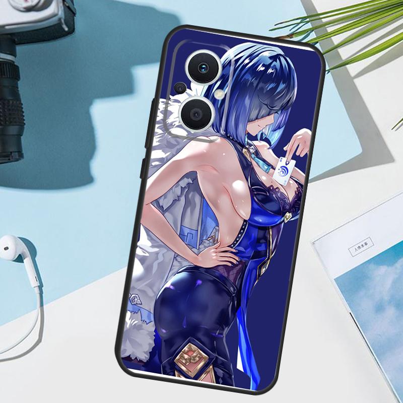 Genshin Impact Yelan Case For OPPO Reno 13 13F 12 11 F 8T 7 8 10 Pro OPPO Find X8 X6 X3 Pro X5 Lite Cover Funda