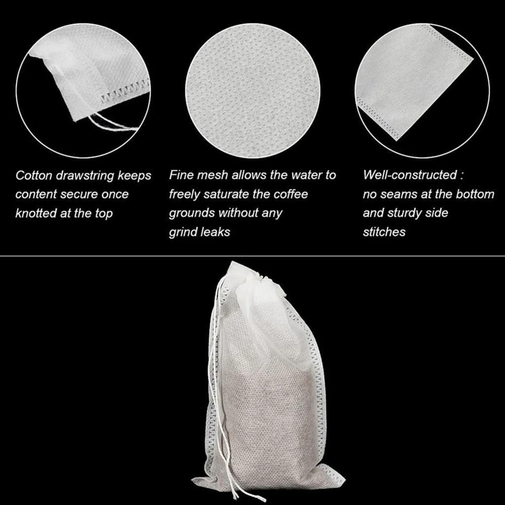 100 ks Sáčků na Cold Brew Jednorázové Filtrační Sáčky na Kávu