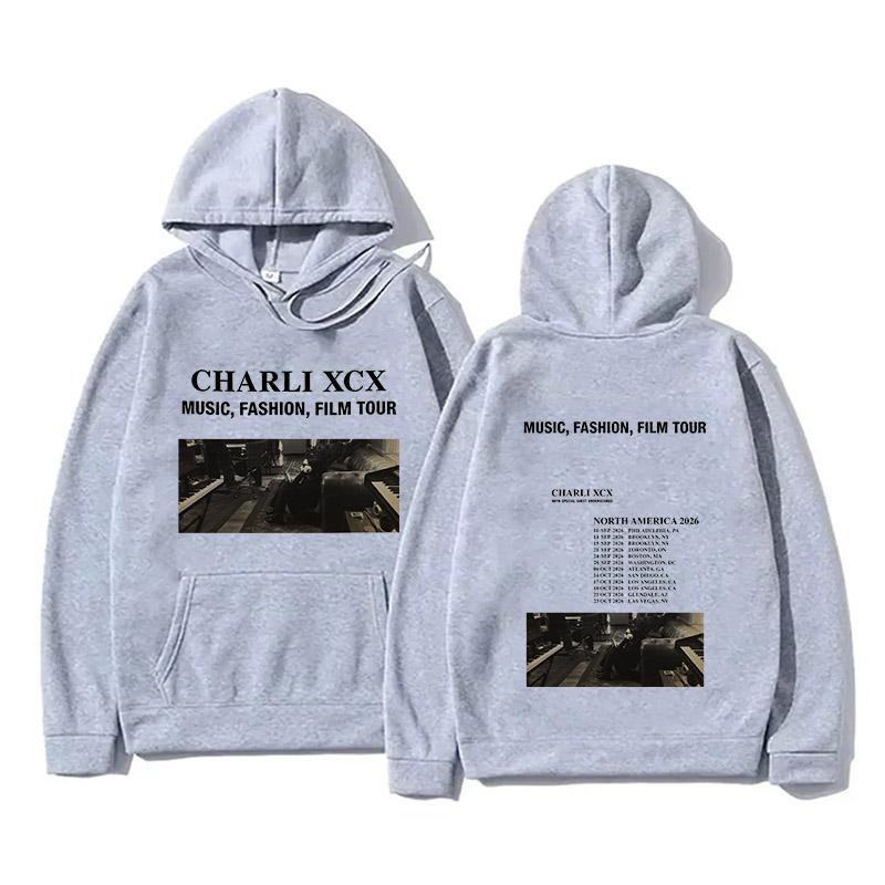 Charli XCX Music Fashion Film Tour Hoodies Harajuku Graphic Clothe Fashion High Street Sweatshirts Unisex Long Sleeve Pullover