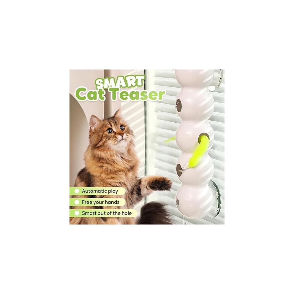 Interactive Caterpillar Cat Toy, Motion-Activated Wack-a-Worm with Suction Cup – Compatible with Indoor Cats (1 Pcs)