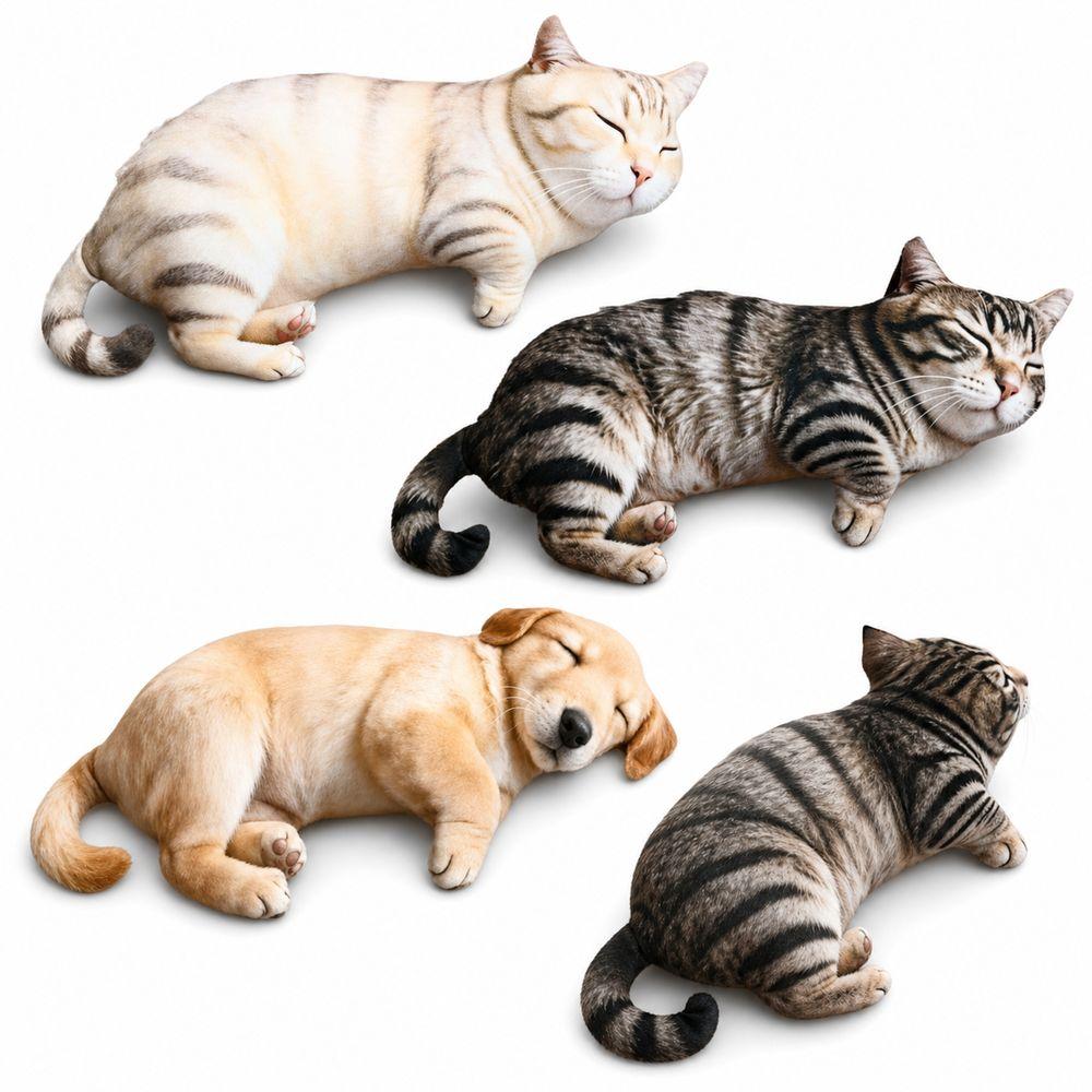 PP Cotton Filled Animal Body Pillow Plush Material Cat Keychain Animal Cushion Doll Toys For Kids