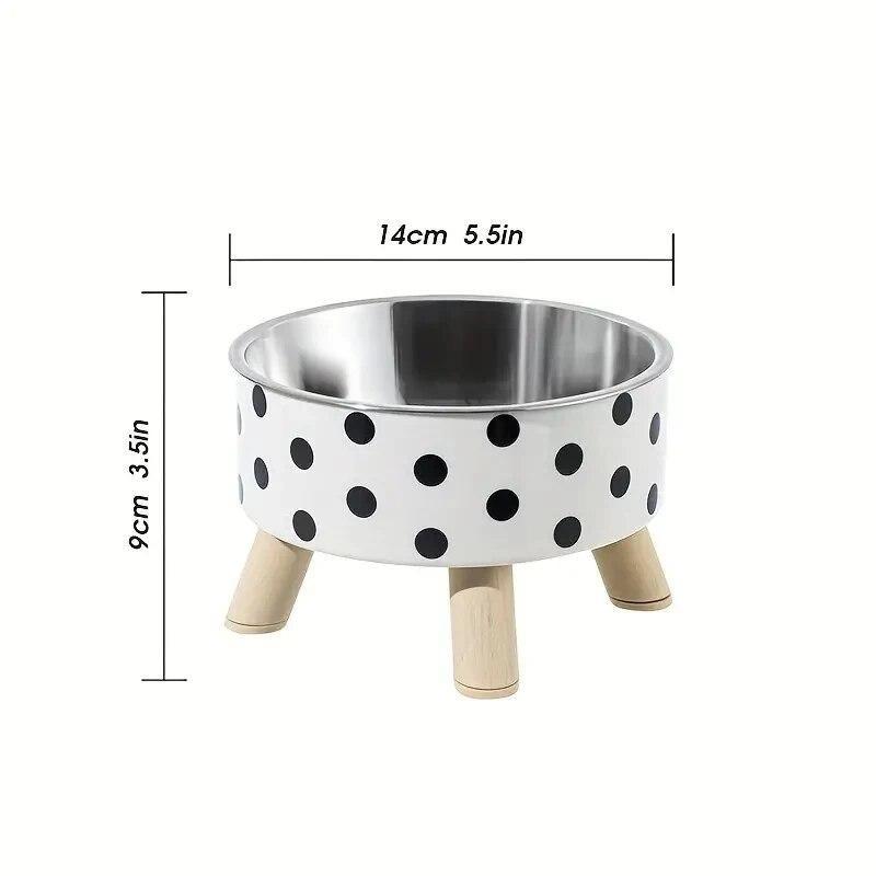 Elevated Cats Feeder Bowl Anti-choking Raised Cat Food Water Bowl With Stand Pet Feeding Drinking Supplies