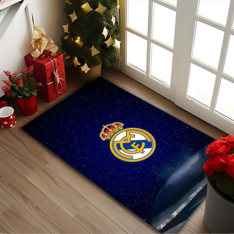 1pc Area Rug Appropriate for Office, Real Madrid Carpet, Versatile Printed Chair Rug, Durable Home Sofa Carpet