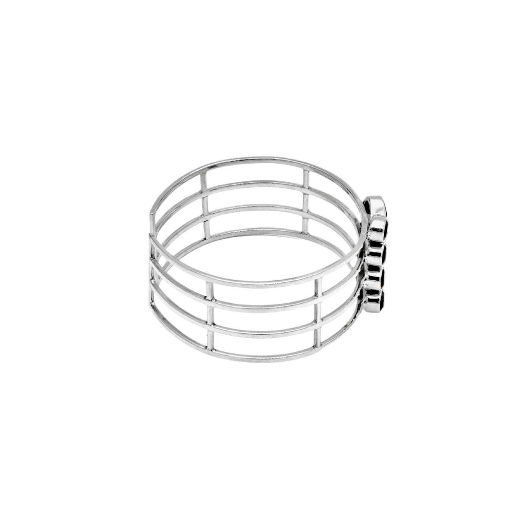 Natural Garnet Cuff Bracelet: 925 Sterling Silver Jewelry