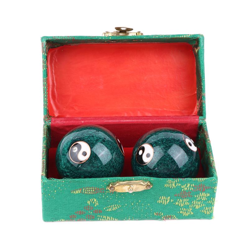

2Pcs Hand Massage Balls With Storage Box Chinese Exercise Handballs For Hand Exercise Stress Relief Therapy Massager A2
