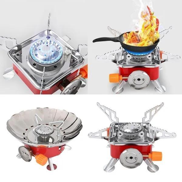 Portable Folding Cassette Stove Camping Cookware Outdoor Gas Stove Mini Square Stove