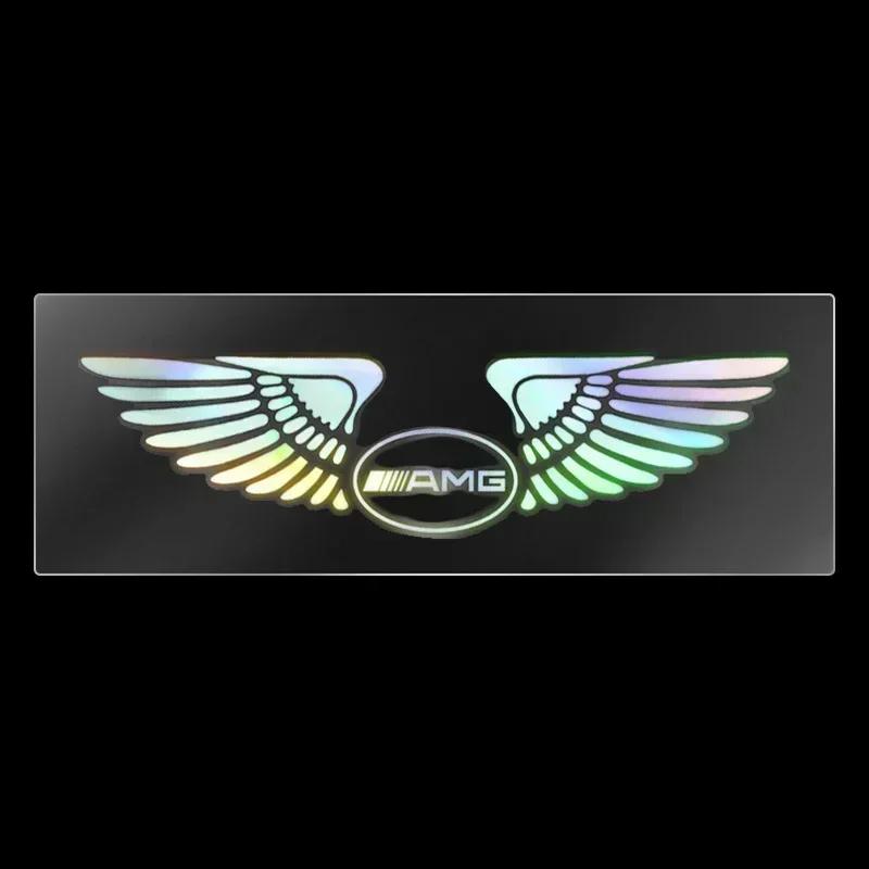 

Car Logo Angel Wings Decoration 3D Reflective Waterproof Sticker For Mercedes Benz AMG GLE GLC W205 W206 W203 W204 W210 W212