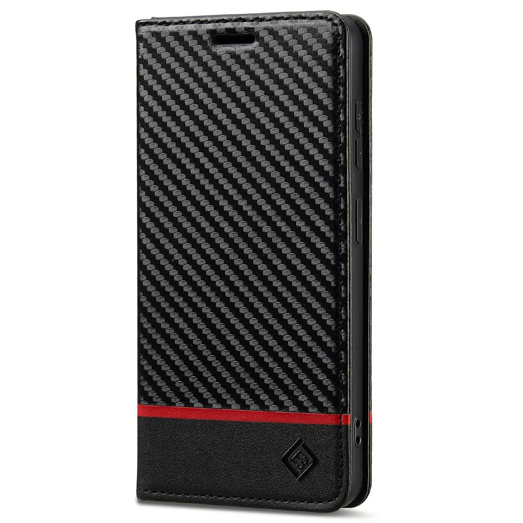 LC.IMEEKE For Samsung Galaxy S26/S26 Pro Wallet Case Carbon Fiber Texture Leather Phone Cover