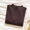 Simple Long-Sleeve Knit Sweater: Versatile Solid Color, Half-High Collar, Perfect for Autumn and Winter