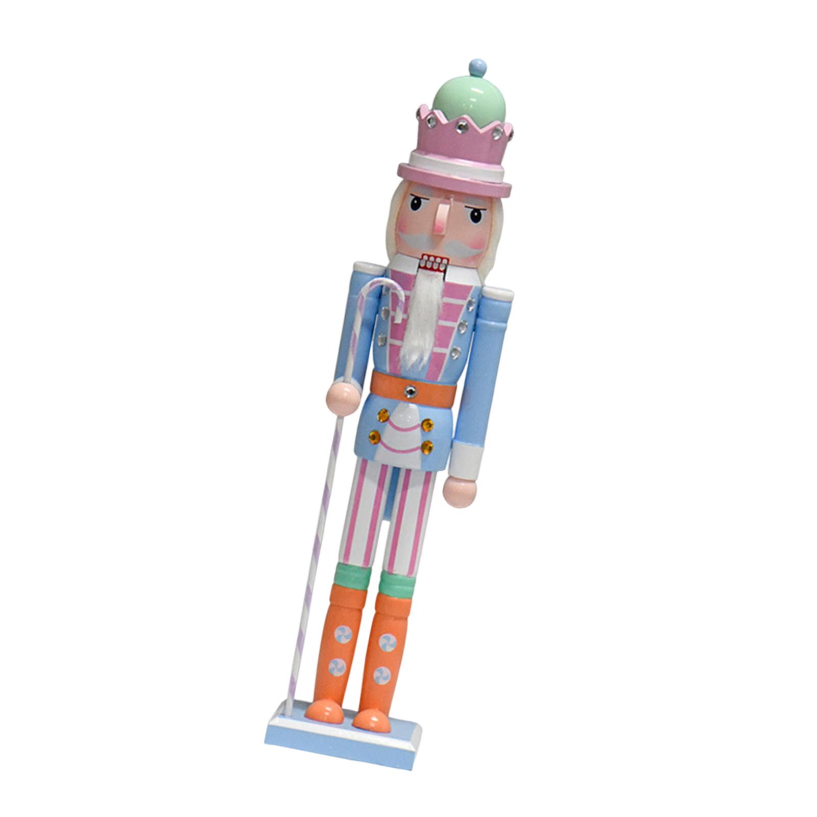 Wooden Nutcracker Ornament Decorative Collectible Craft Christmas Decoration Tabletop Decoration Nutcracker Figurine for Home
