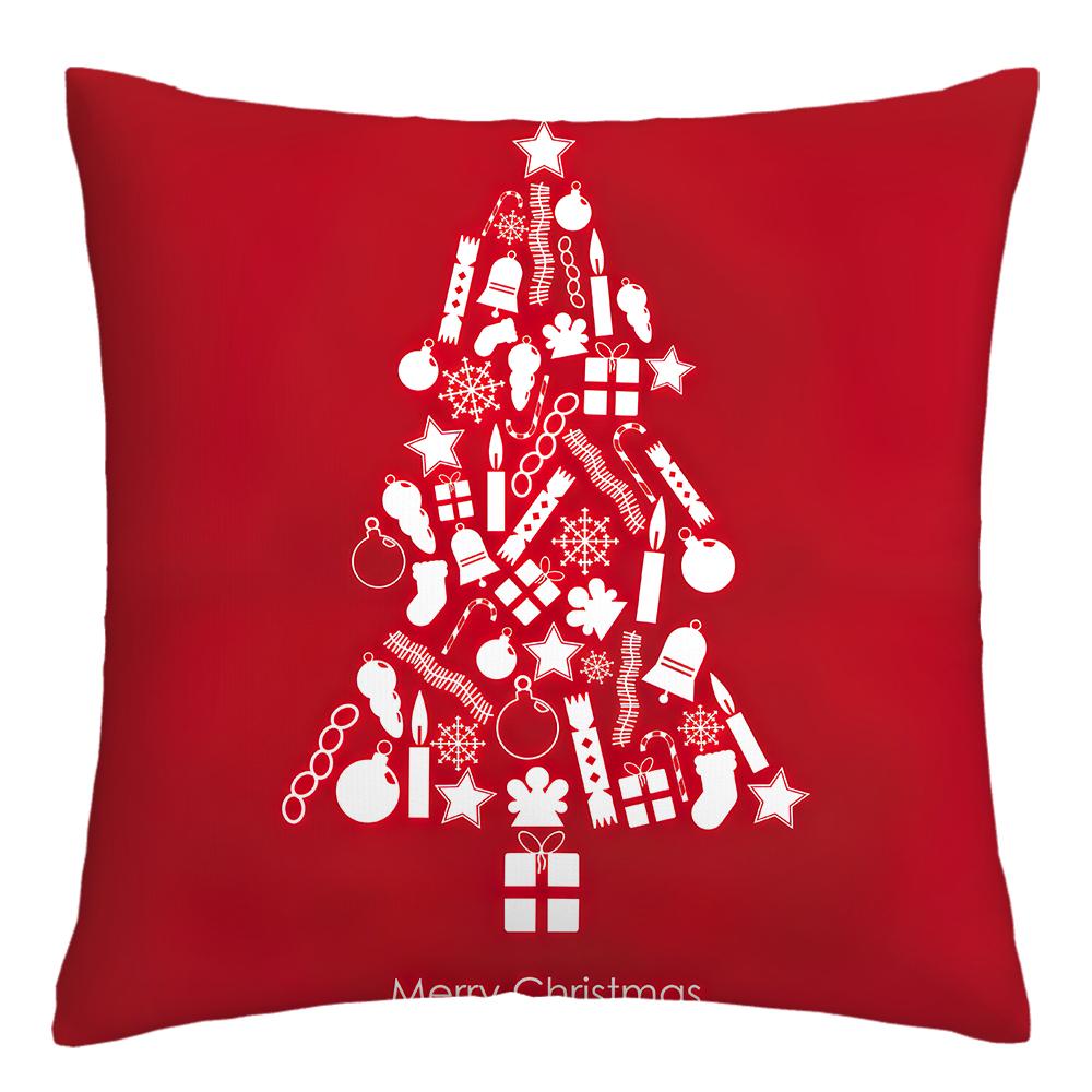 

С Новым годом, рождественские украшения, чехол для подушки с принтом, украшение для дома, гостиной, дивана, квадратная наволочка 45x45 см 40X40CM