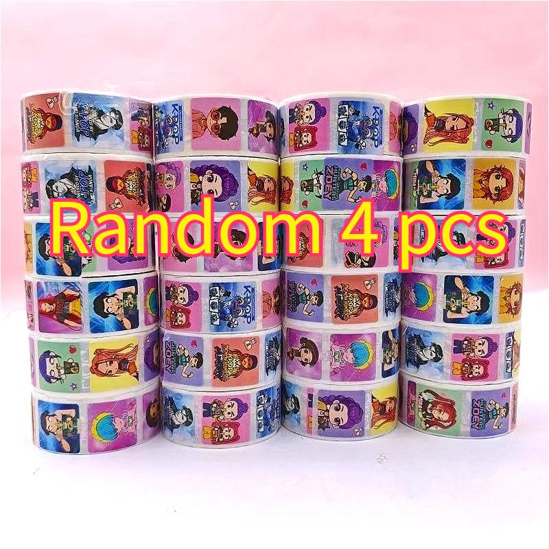 

New Kpop Demon Hunters Square Stickers Skateboard Laptop Luggage Bike Motorcycle Phone Car Sticker Decals Decoration Kids Gift