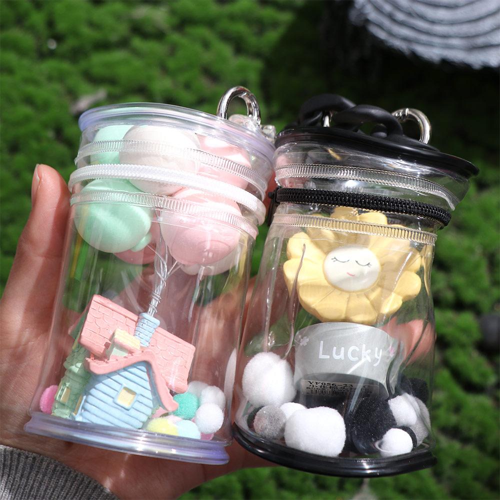 

Dustproof Bag Doll Cylinde Bag Cylinder Bag Transparent Doll Storage Box Girl Doll white-style 1