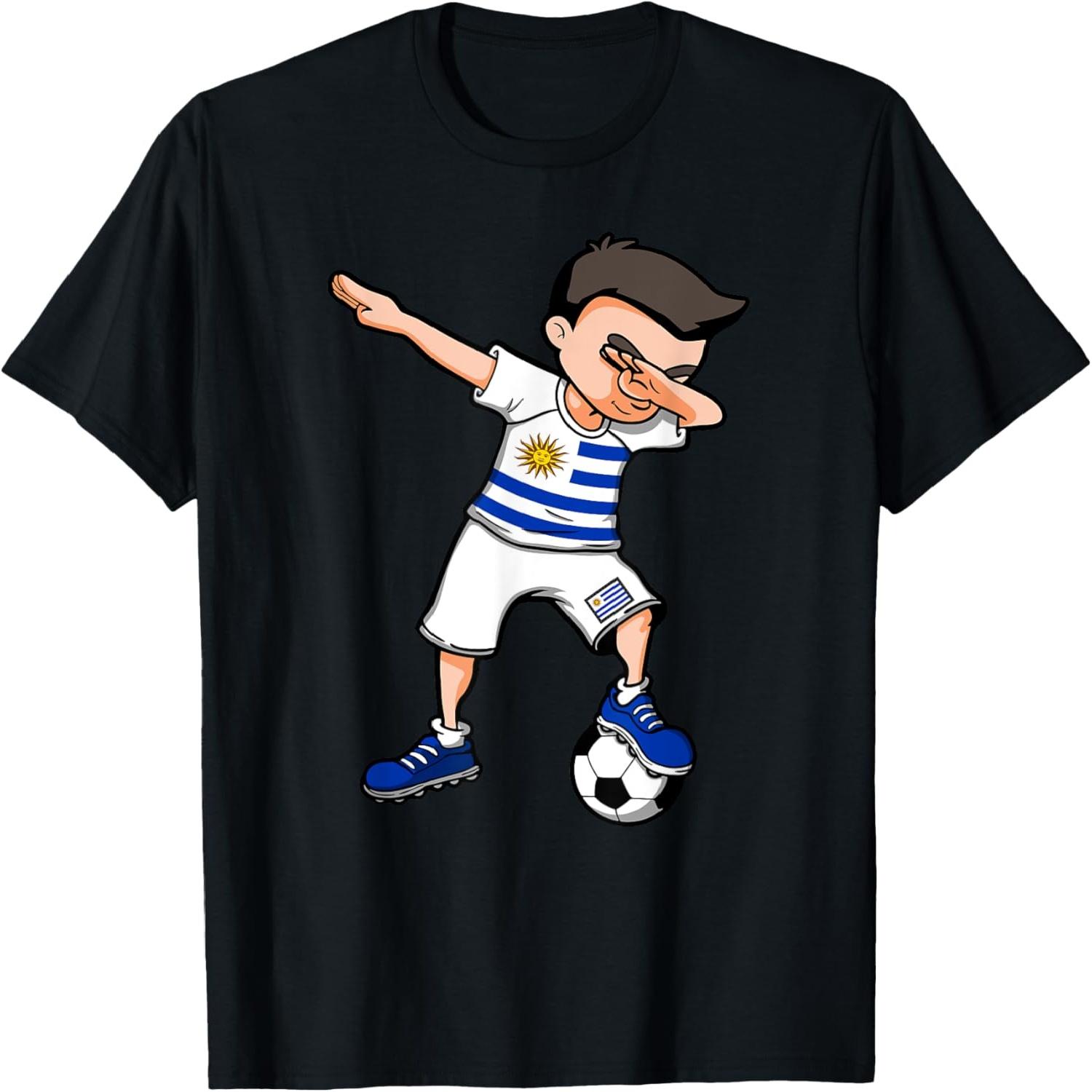 Dabbing Soccer Boy - Uruguay Jersey Uruguayan Football Fans T-Shirt S