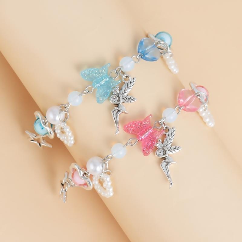 Beach Jewelry Butterfly Heart Star Bracelet for Women Girls Colorful Wristchain