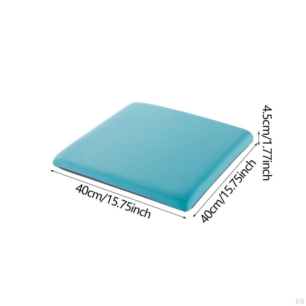 Square Chair Cushion Pad Breathable 15.75x15.75x1.77" Memory Foam Seat Non Slip Bottom
