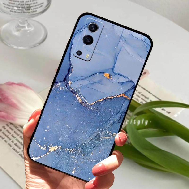 For vivo Y72 5G Case V2041 Silicone Shockproof Soft TPU Phone Cover For VIVO Y52 5G funda V2053 Capa Cartoon Painted Coque