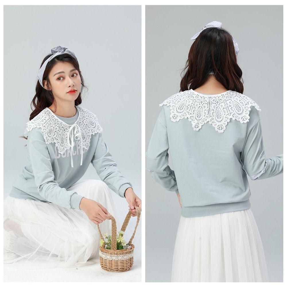 Lace Hollow Collar Detachable Shawl Decoration New Fake Collar  Women