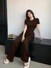 Women's Casual Solid Color Slim Fit Pants & Short Sleeve Top Set - Summer Fashion Arrival