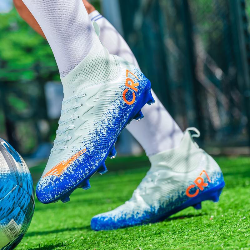Professional Soccer Shoes Men Grass Training Anti-slip Football Shoes Men Boots High-top Wear-resistant Sports Shoes Men