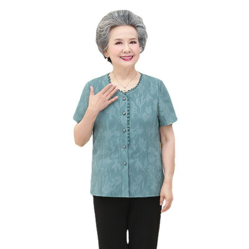 Completo Due Pezzi Estivo Donna Madre Camicia Manica Corta Abbigliamento Donna Estate Stile Occidentale