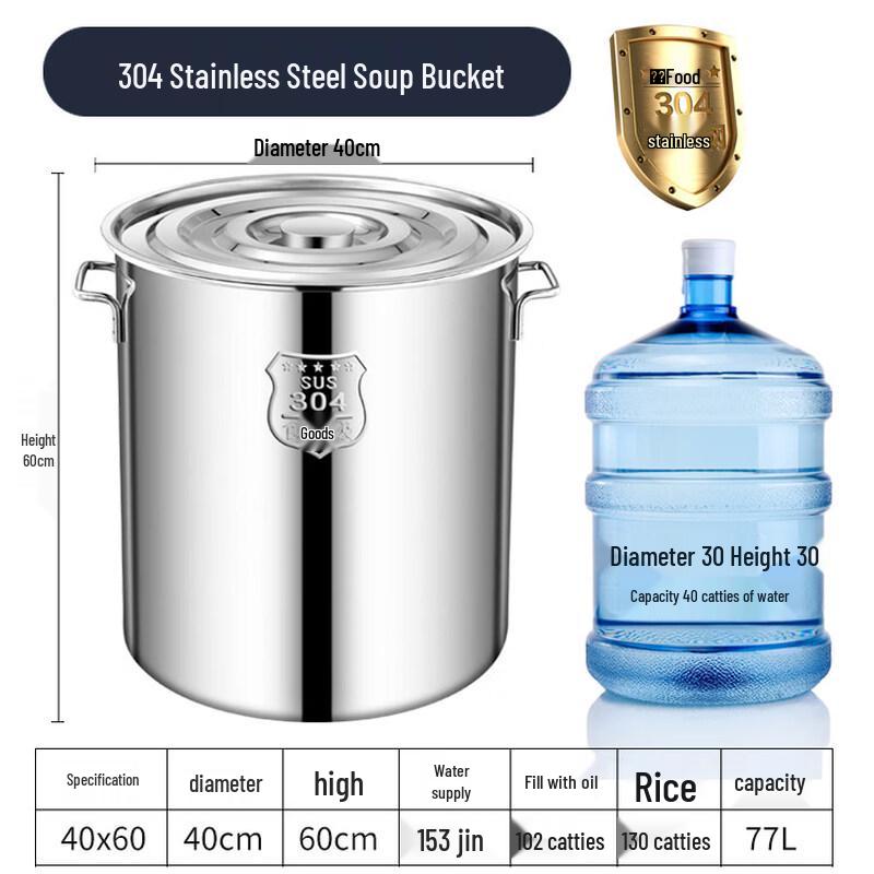 Xihe 304 Stainless Steel Extra Thick Stock Pot