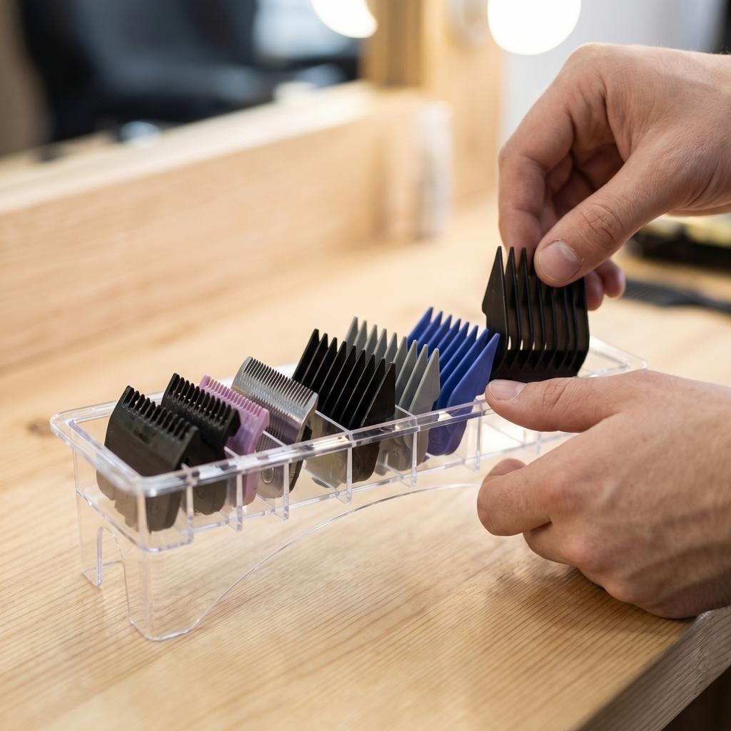 Universal Hair Clipper Guard Organizer Case Storage Holder for Hairdressing Tools