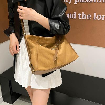 Premium Tragetasche Damen neue Herbst- und Winter-Retro-Mode Umhängetasche große Kapazität Schultertasche