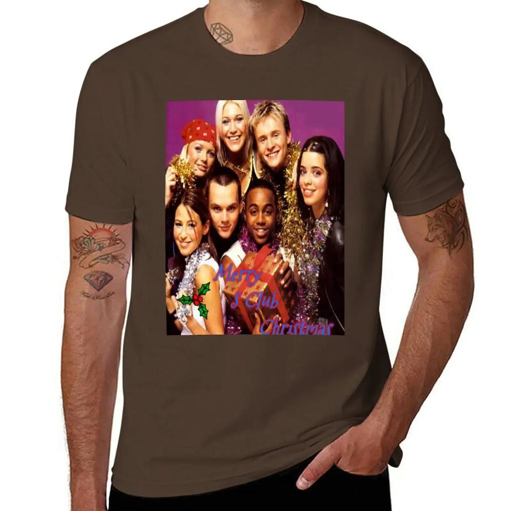 S Club 7 Christmas Card T-Shirt animal prinfor boys sublime graphics men clothing