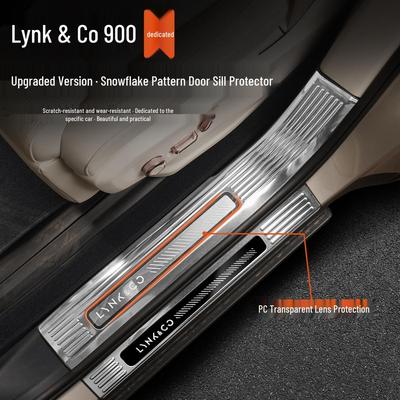 Lynk & Co 900 Stainless Steel Scuff Plates Rear Bumper Protector Sticker