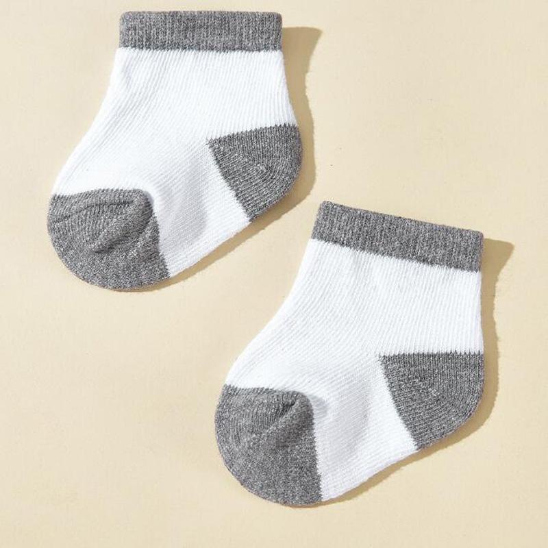 5 Paar Neue Farbige Jungen- und Mädchen-Babysocken