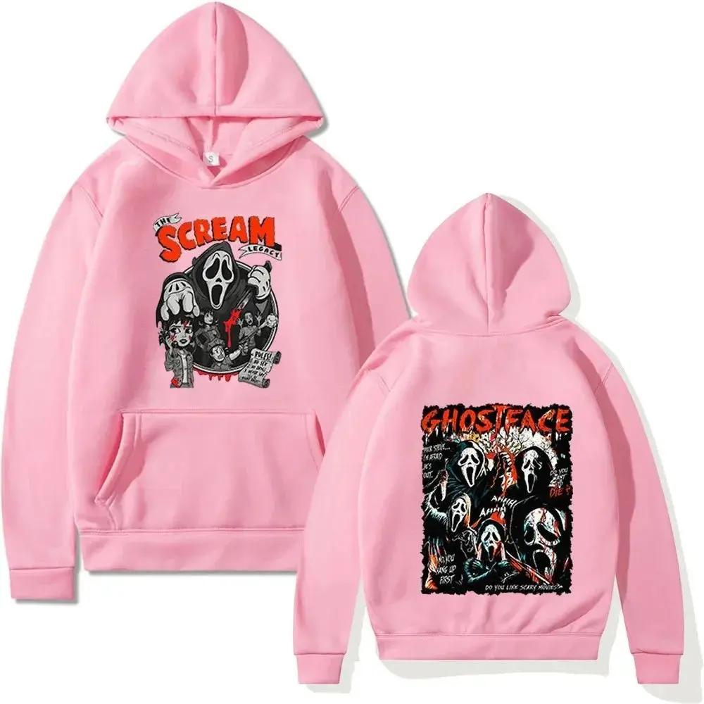 Scream Vi Ghost Face hoodie for both men and women, casual and sporty hoodie for street wear, pullover, Harajuku clothing