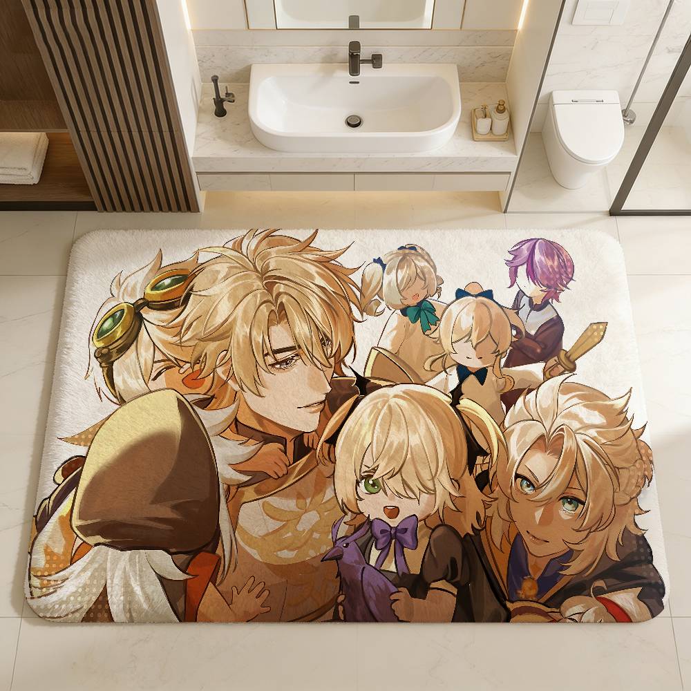 

Genshin Impact Varka Door Mat Nordic Style Bedroom Living Room Doormat Home Balcony Anti-Slip Alfombra 40x60cm