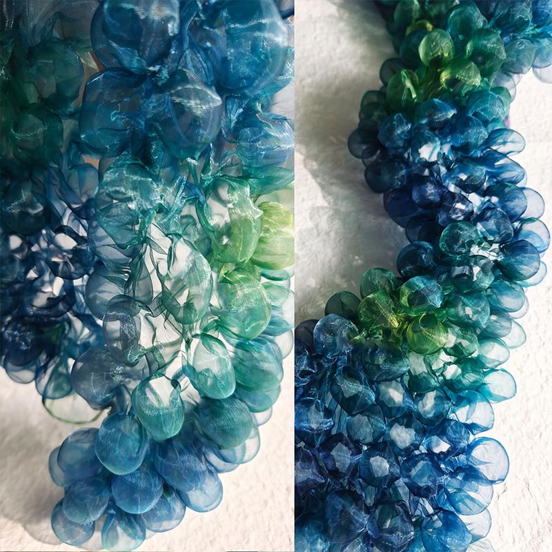 Seersucker Perspective Bubble Net Yarn Fabric For Diy Sewing Wedding Dress Stage Costume Background Decor Puffy 3D Lace Fabric