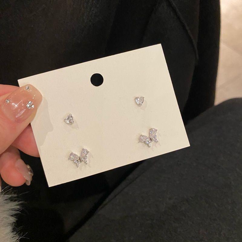 

Four-piece set! The owner highly recommends it! Earrings popular stud earrings women sweet earrings butterfly earrings women