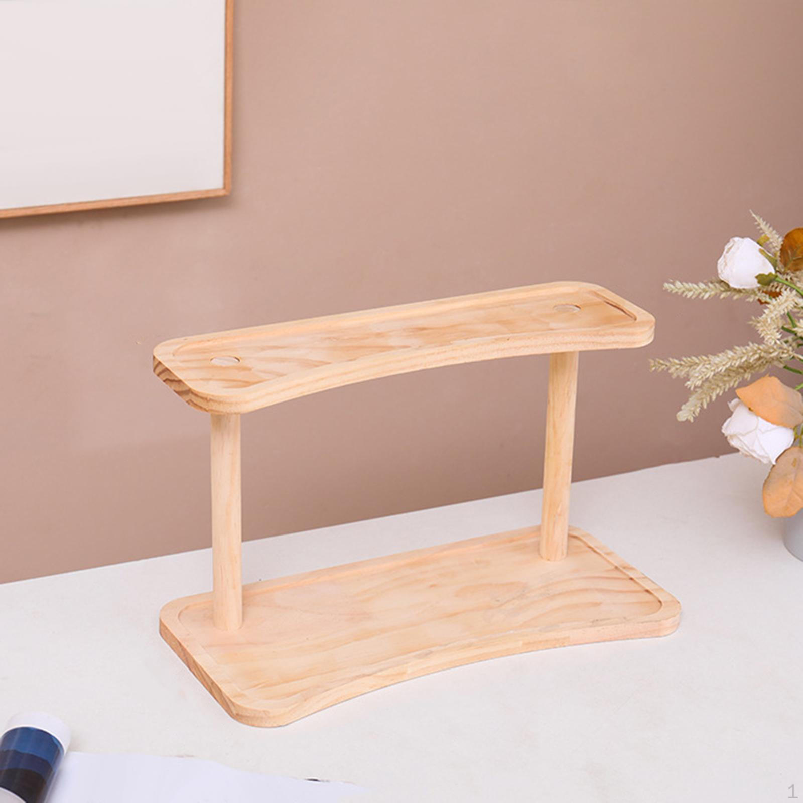 

Двухуровневый настольный органайзер для макияжа и подставка для специй для демонстрации в общежитии, гостиной коричневый