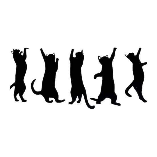 Metal Cat Bookmark Set Lightweight Iron Page Holders with Black Cat Design Non-Slip Bookmarks Gift for Book Lovers And Cat Enthusiasts