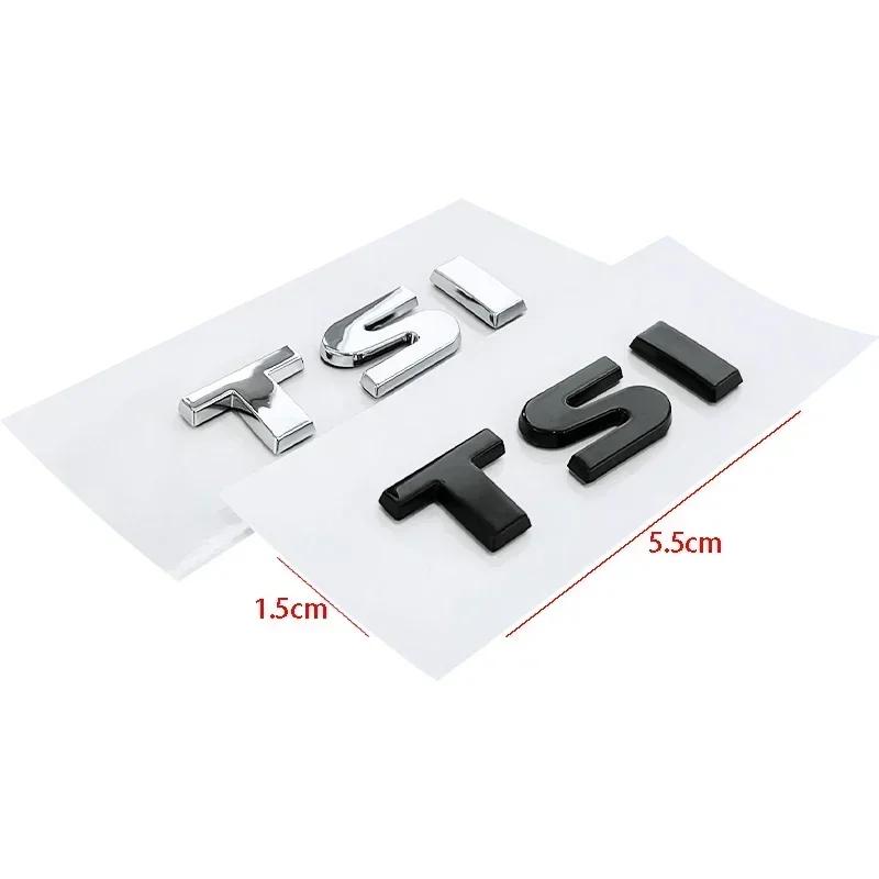swpzb8 3D ABS TSI Letters Logo Car Emblem Rear Trunk Badge Sticker For VW Golf Passat Jetta Touareg Scirocco Beetle Vento Sagitar