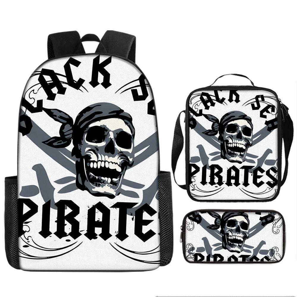 Skull Schoolbag for Primary School Students, Kindergarten New Schoolbag for Boys and Girls, Grades 2345 and 6